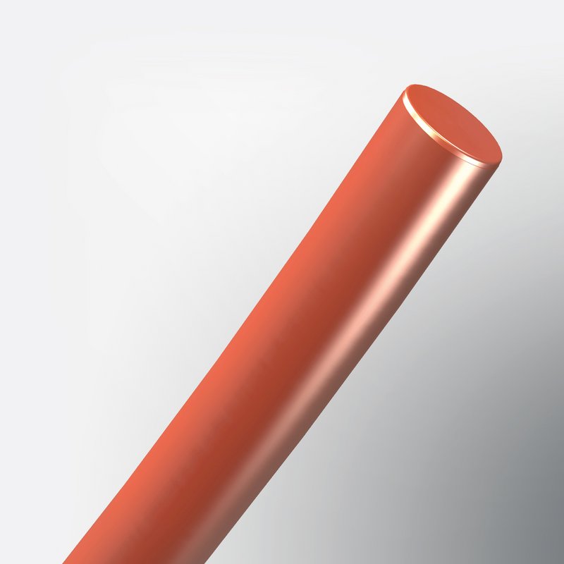 Feindraht mit rot lackierter Isolation und sichtbarem Kupferkern