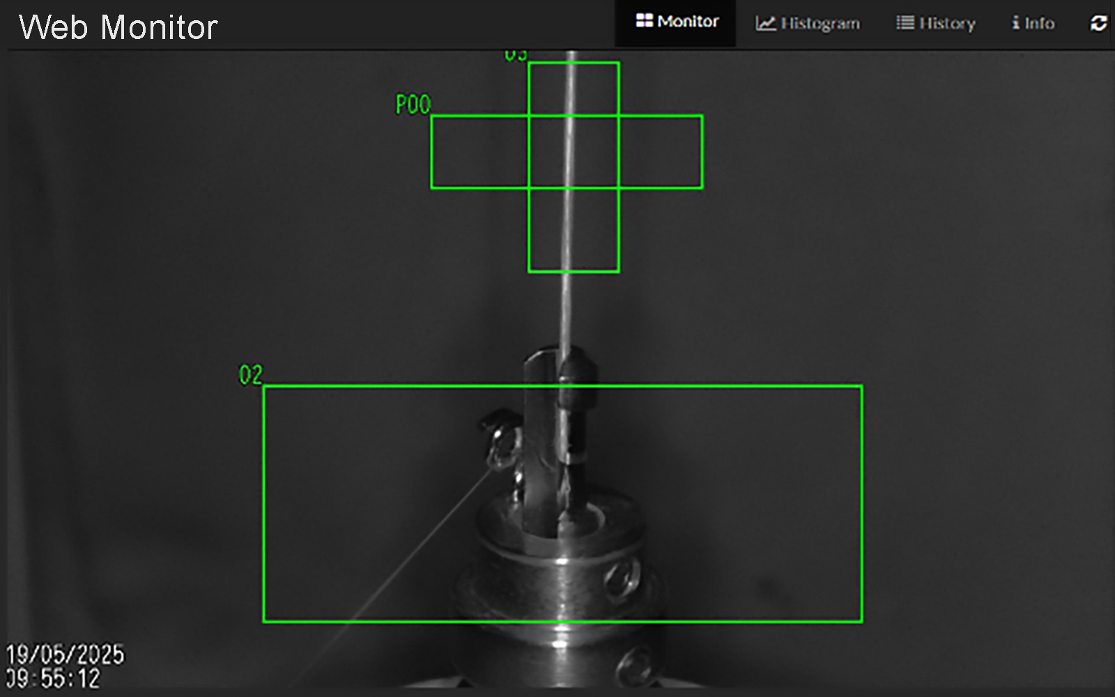 The integrated high-speed camera captures the insulated HF litz wire during the ongoing process and monitors the yarn or film overlap in real-time – for gapless documentation and immediate reaction to deviations.